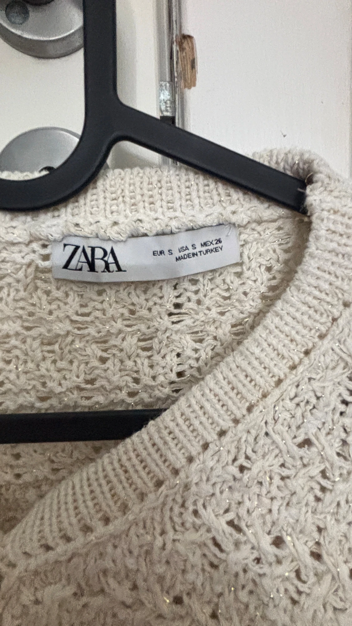 Beige stickad kofta från Zara - 2