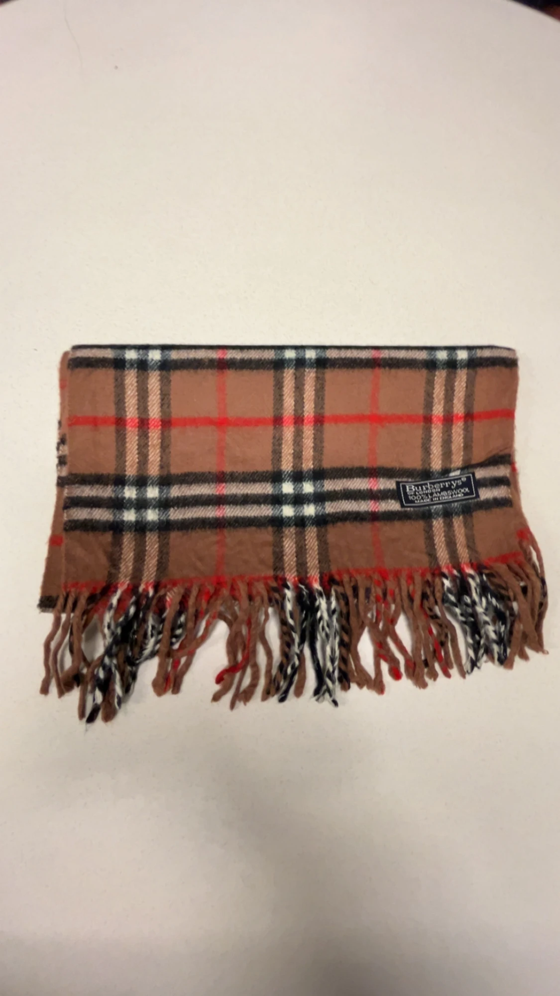 Rutig halsduk från Burberrys i ull