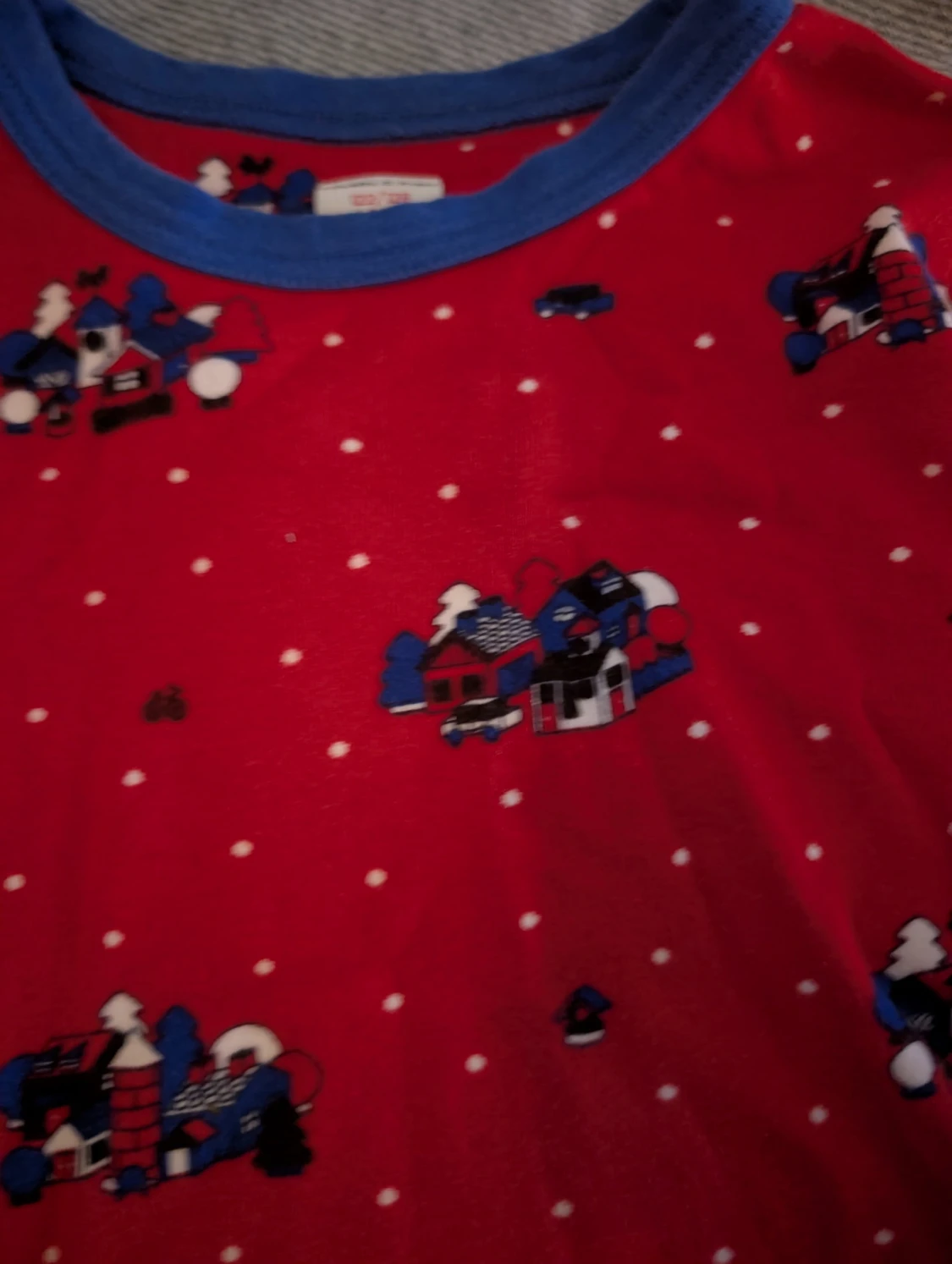 Röd långärmad tröja Polarn O. Pyret stl 122-128 - 1