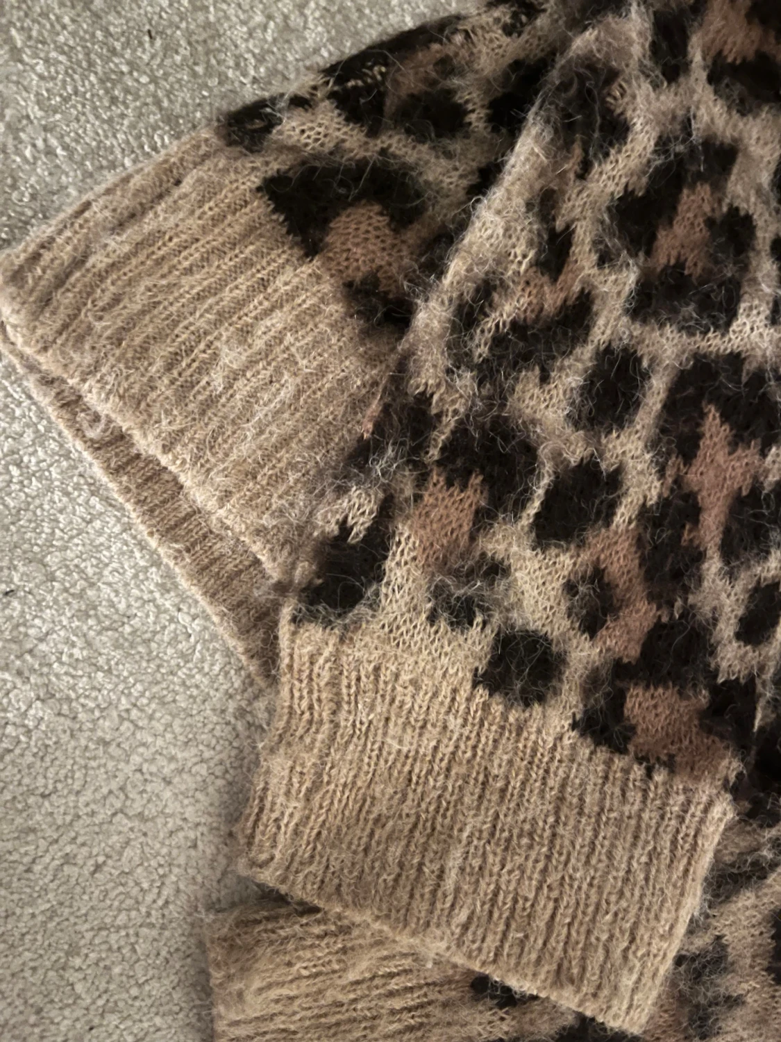 Leopardmönstrad stickad tröja Kappahl XS - 2