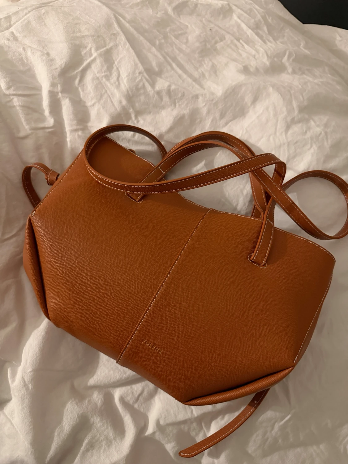 Brun handväska från Polène i skinn - 3