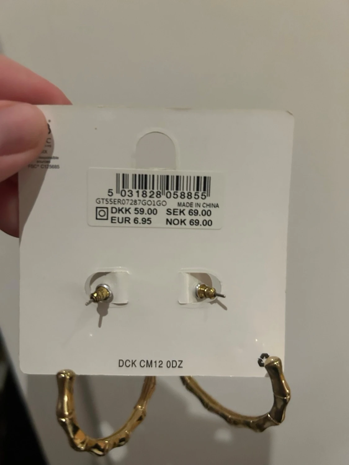 Guld hoops örhängen - 2