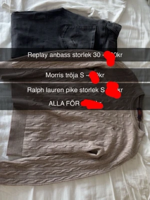 Beige kabelstickad tröja Morris S - Replay Jeansen 450kr Ralph Lauren pike 450 Morris tröja 450kr allt är bra dock 