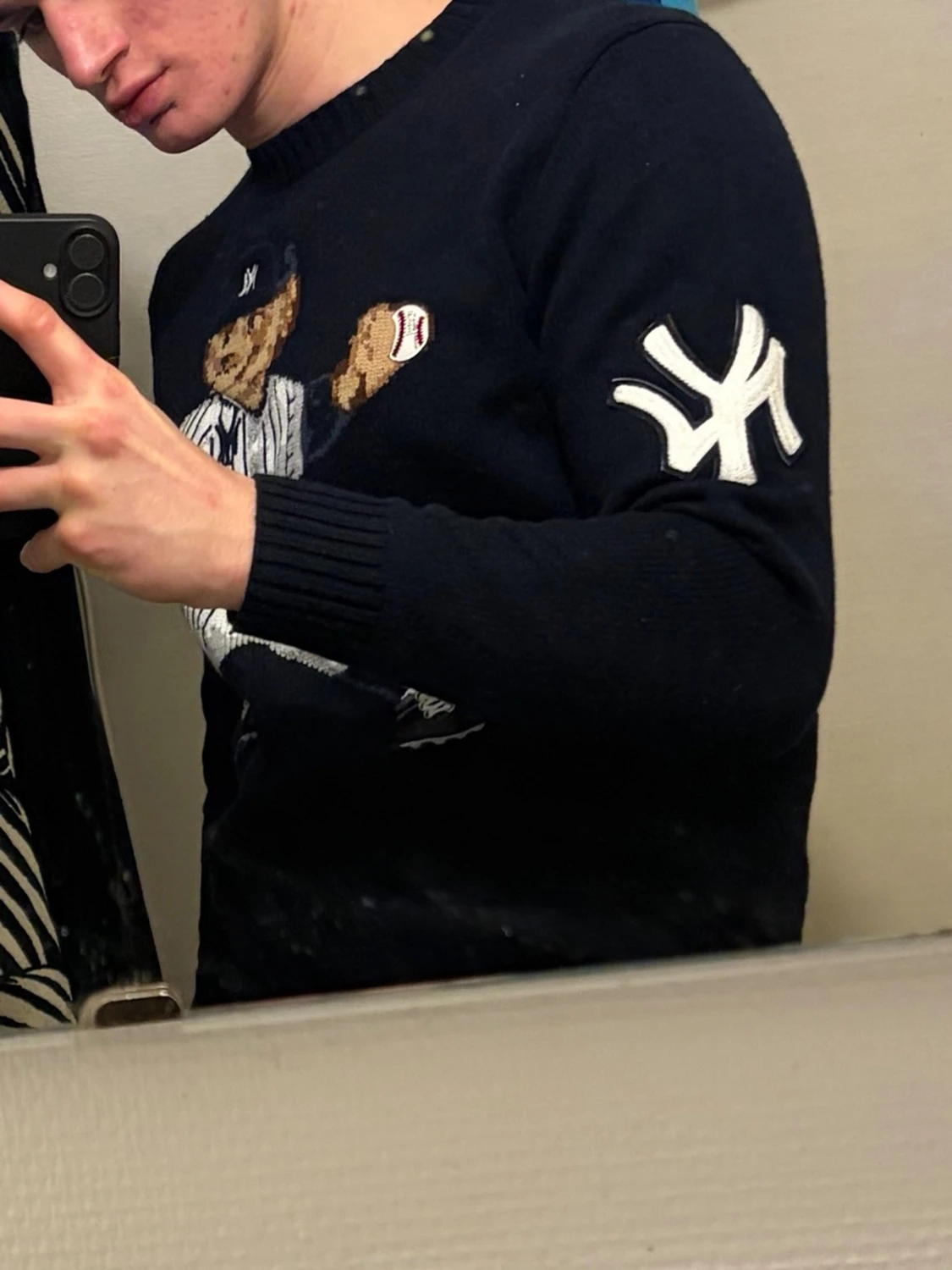 Mörkblå stickad tröja Ralph Lauren - 2