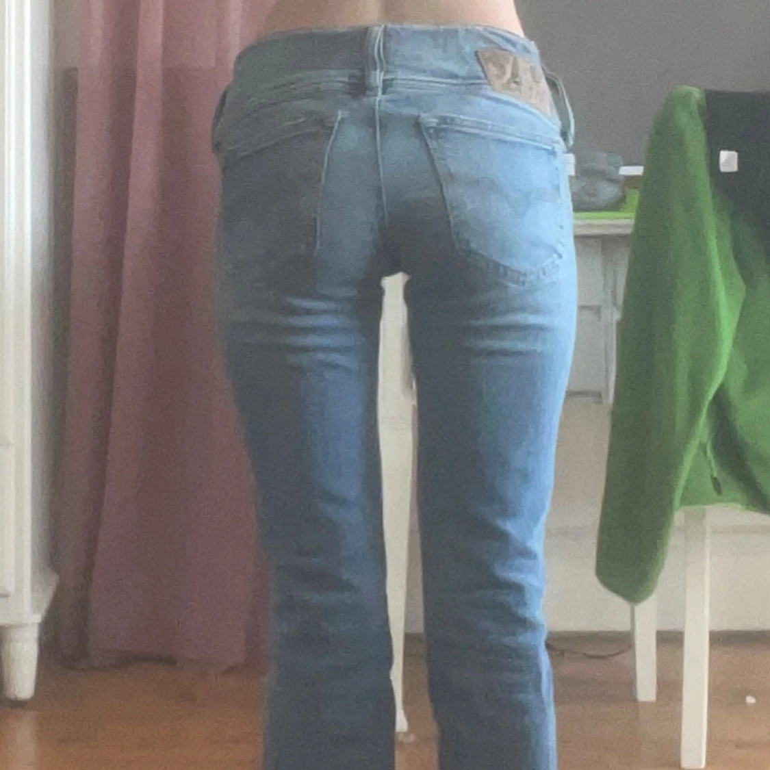 Diesel blå bootcut jeans lågmidjade - 2