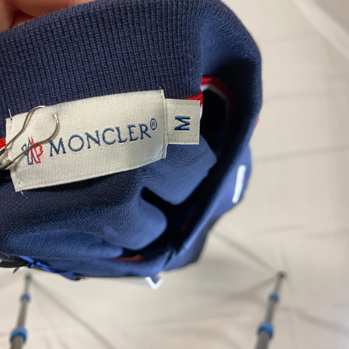 Marinblå Moncler pikétröja M - 2