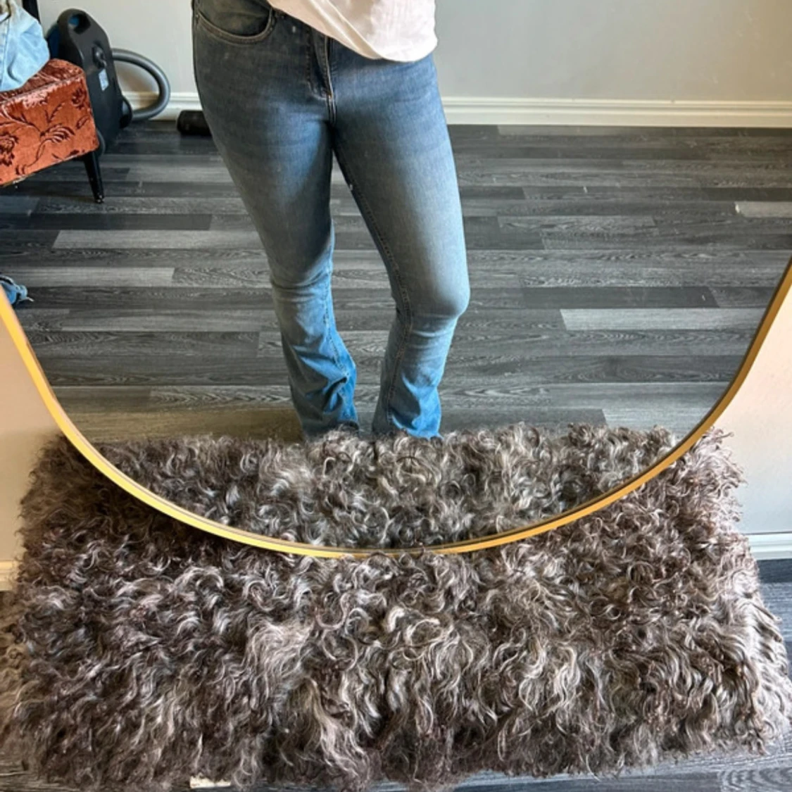 Blå bootcut jeans med normal passform - 1