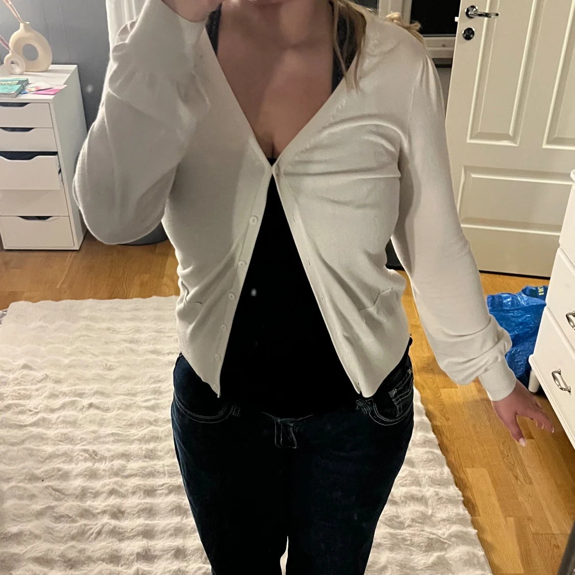 Vit kofta från Stockh LM, stl M