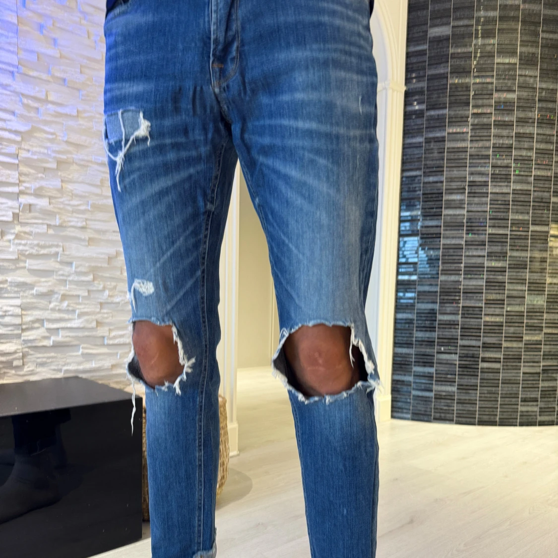 Blå ripped jeans Jack & Jones 31/32