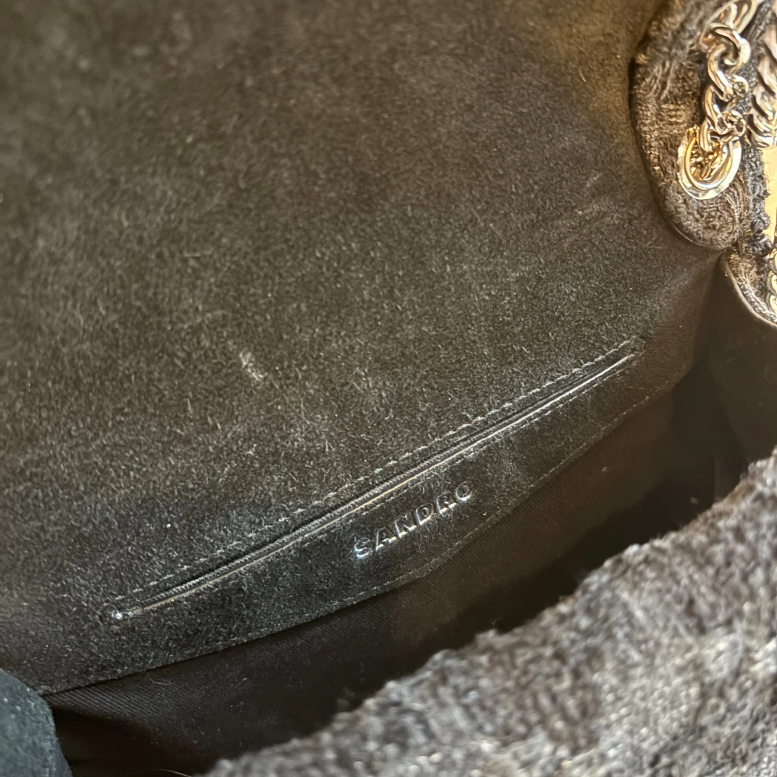 Svart axelväska Sandro med kedja - 3