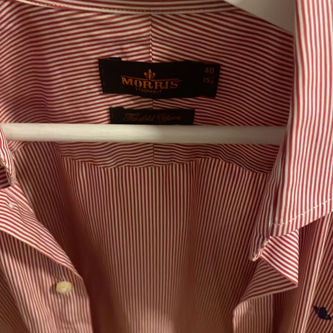 Randig skjorta från Morris, röd/vit - 2