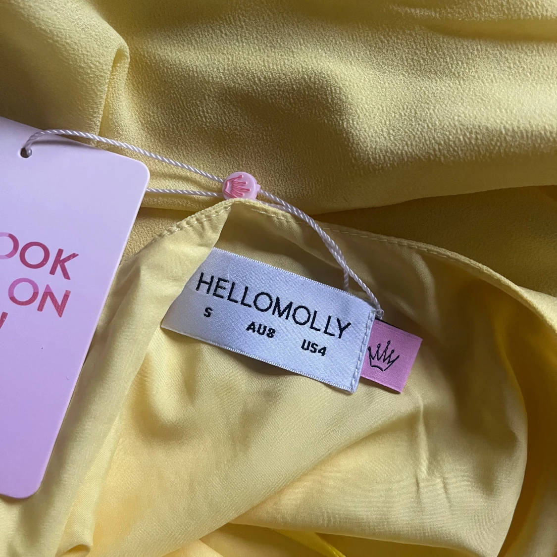 Gul volangklänning - 4