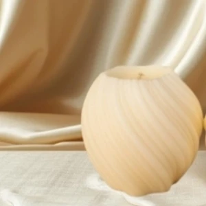 Spiral ljus - Ett dekorativt egentillverkad ljus i beige färg med spiralformad design. Man kan även välja att få i vit färg! Måtten är 7,5 cm i höjd och 8,5 cm i bredd. Pga hemmagjort så kan ljusen skilja sej lite ifrån varandra/bilden. Hör gärna av dej vad du önskar för färg samt hur många.