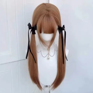 Peruk - Koppar, ginger med lugg 