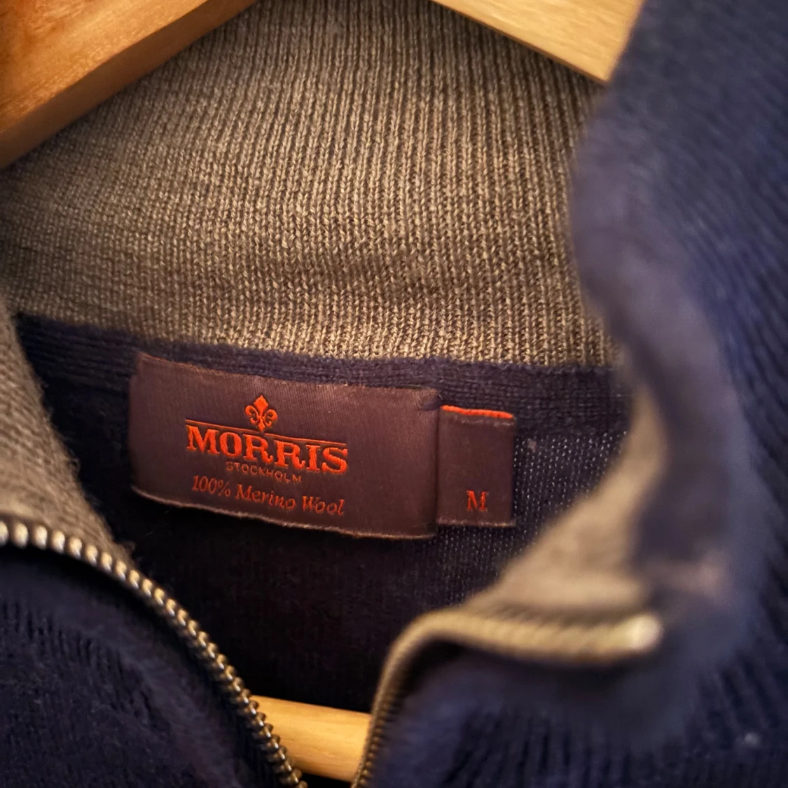Mörkblå merinoullströja Morris M - 2