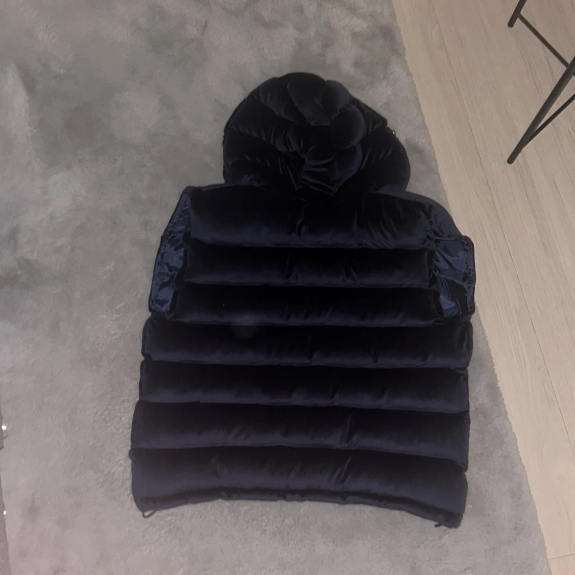 blå mocka väst - 2