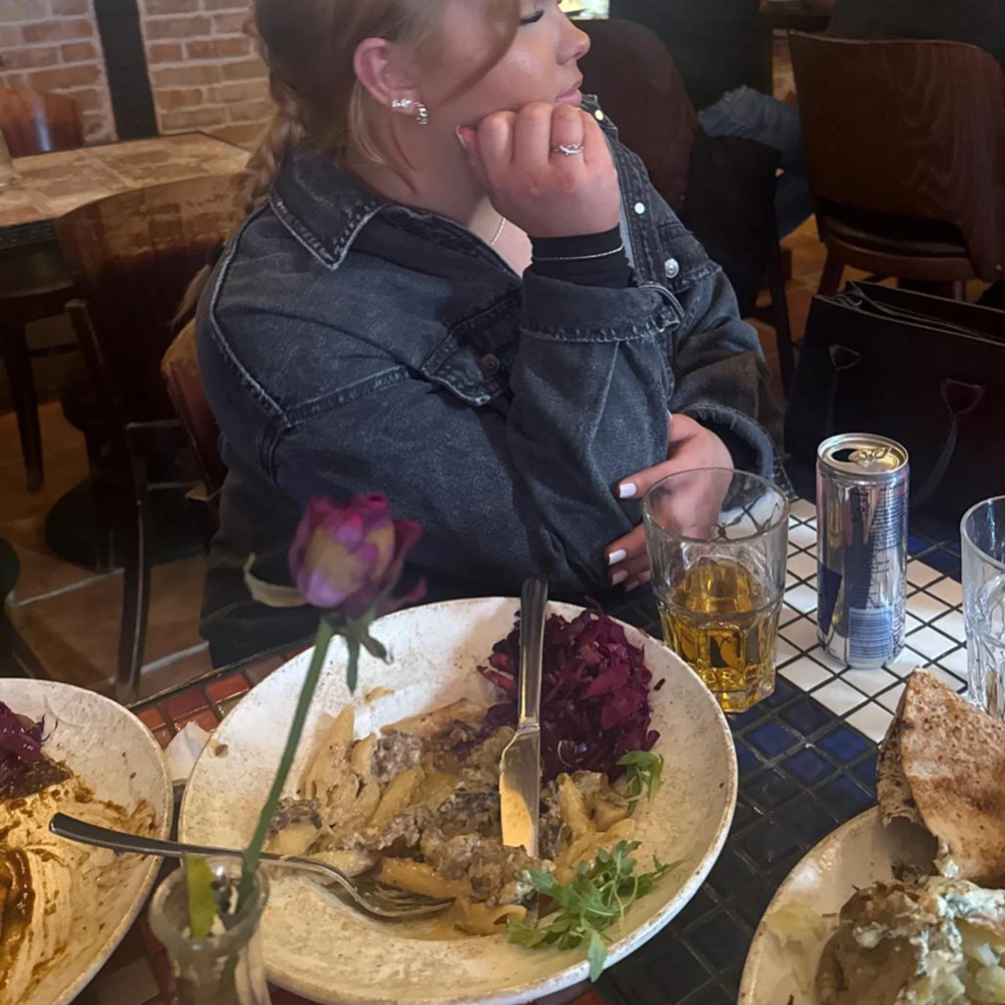 Oversized svart jeansjacka - 3