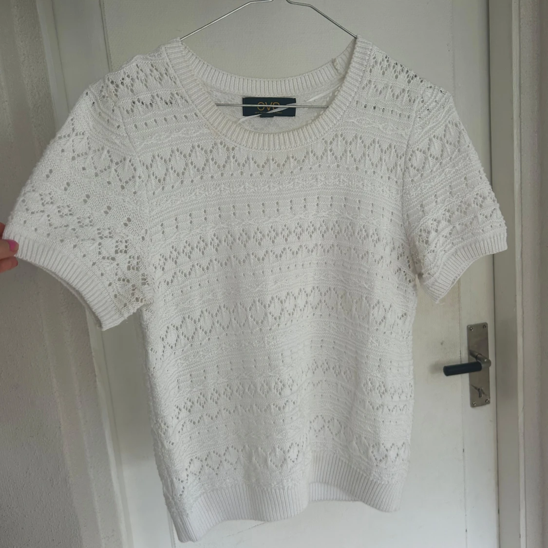 Vit stickad topp - 1