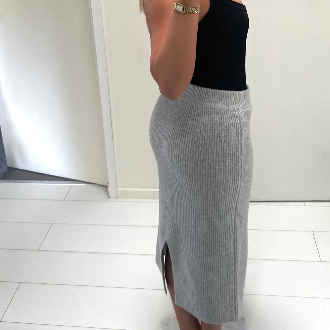 Ribbstickad kjol - 1