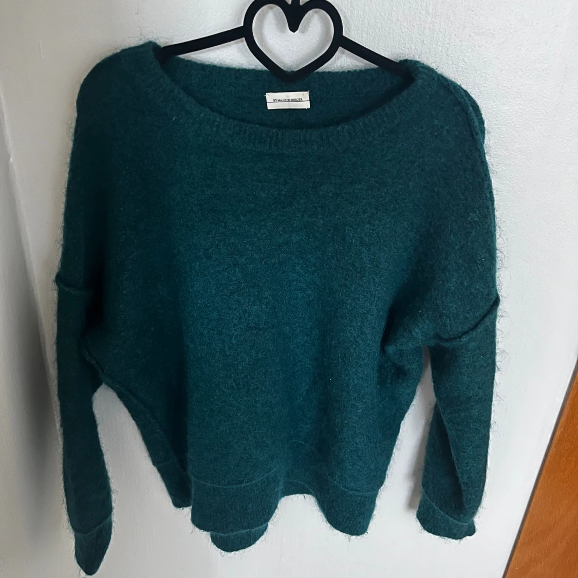 Mörkgrön stickad tröja från Stradivarius - 1