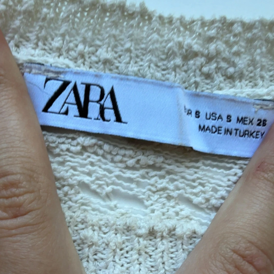 Stickad kortärmad tröja från Zara - 2