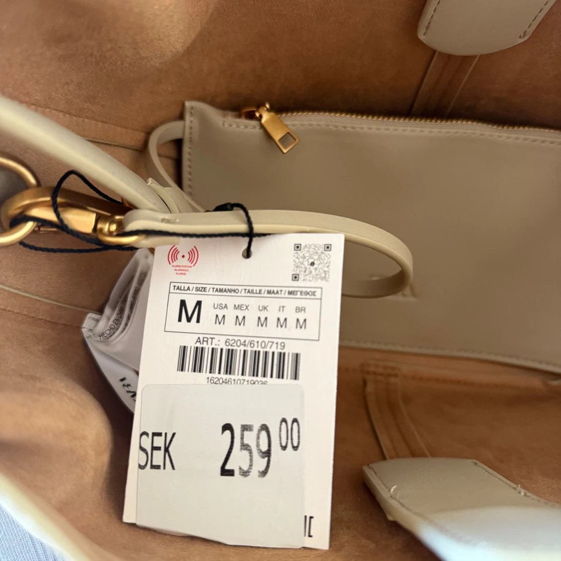 Beige axelväska från Zara  - 4