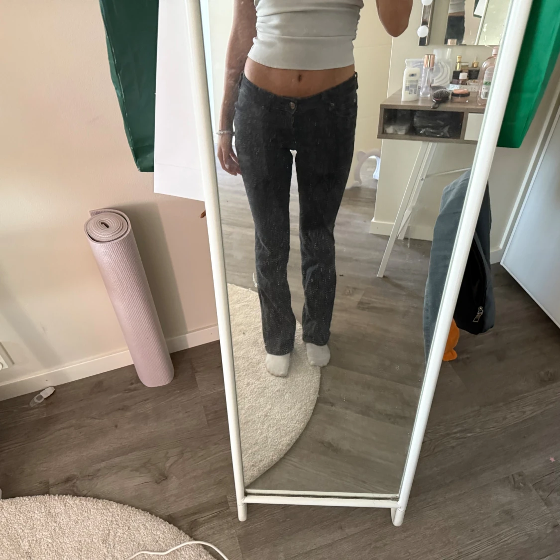 Svarta bootcut jeans från Lee
