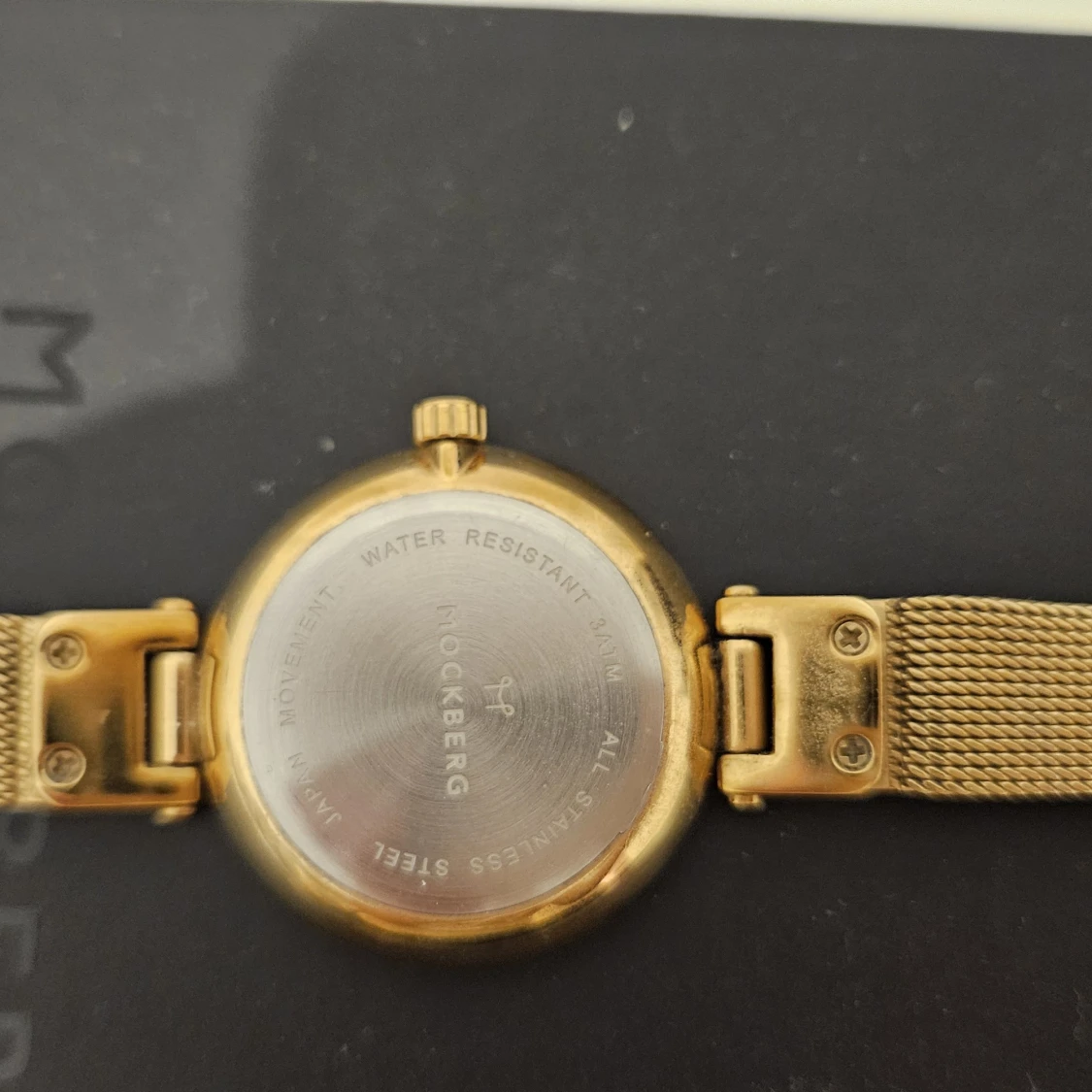 Mockberg guld klocka med mesh-armband - 3