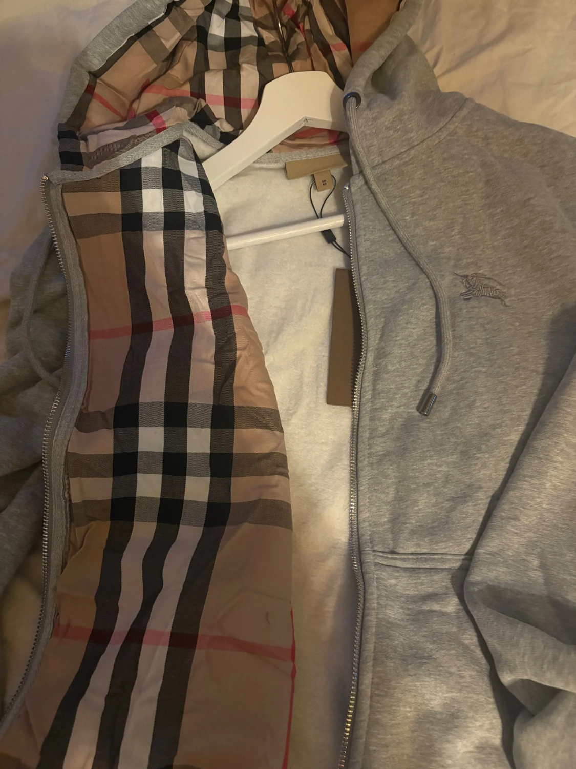 Grå Burberry hoodie - 2