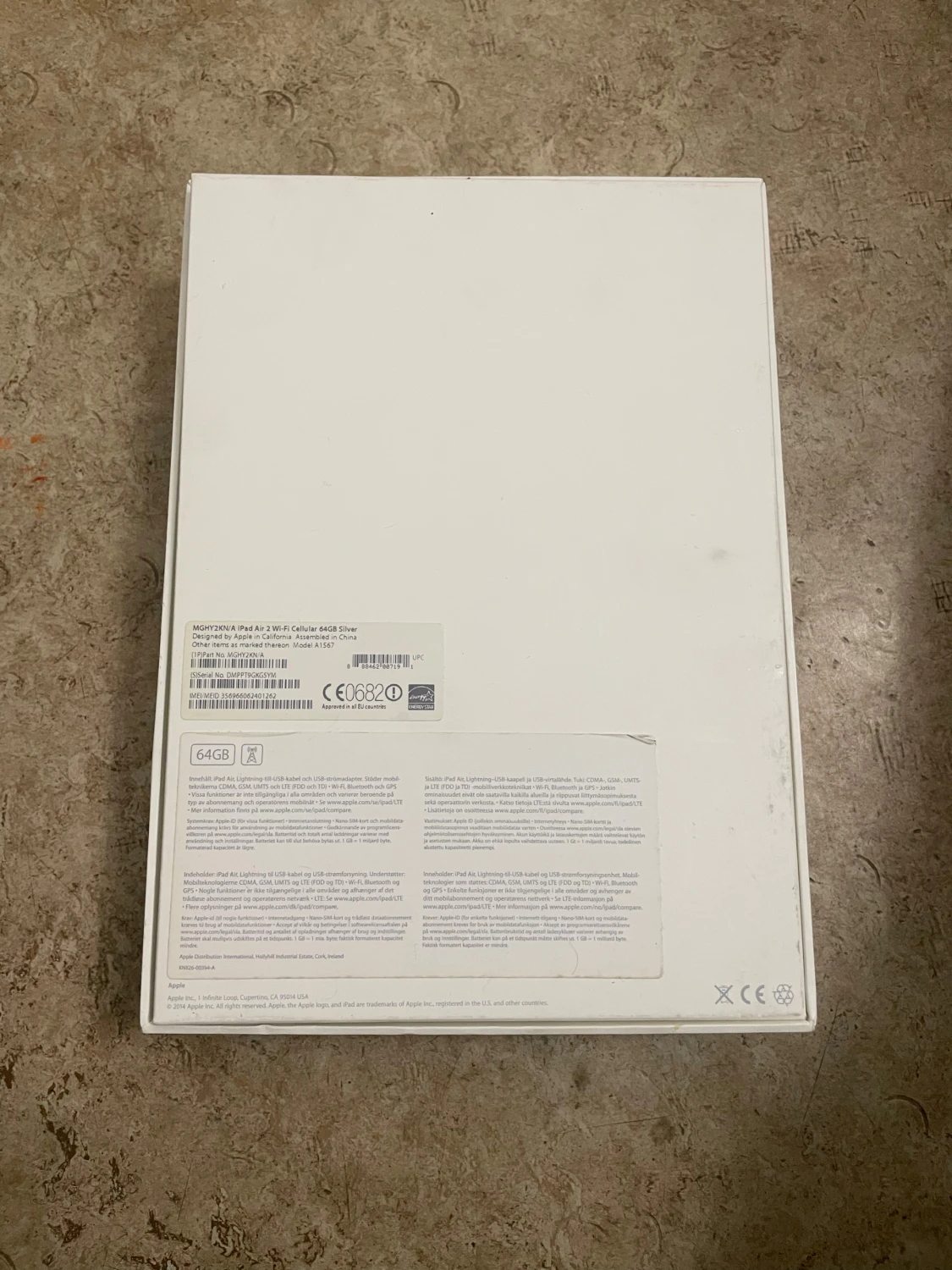 iPad Air 2 Wi-Fi + Cellular 64GB Silver - 1