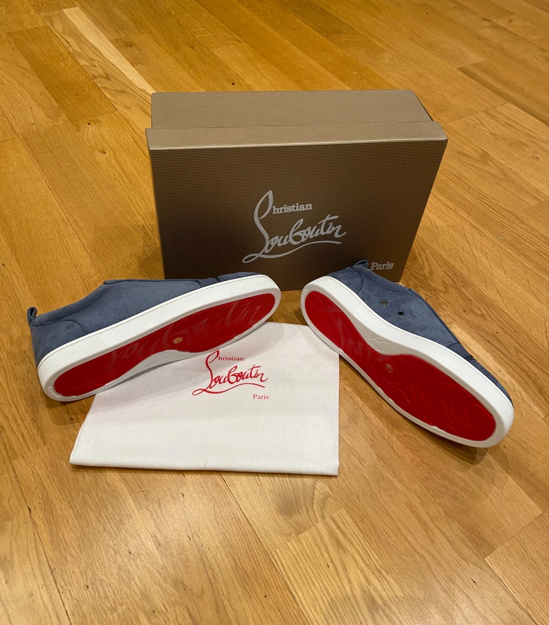 Blå mockasneakers från Louboutin - 2
