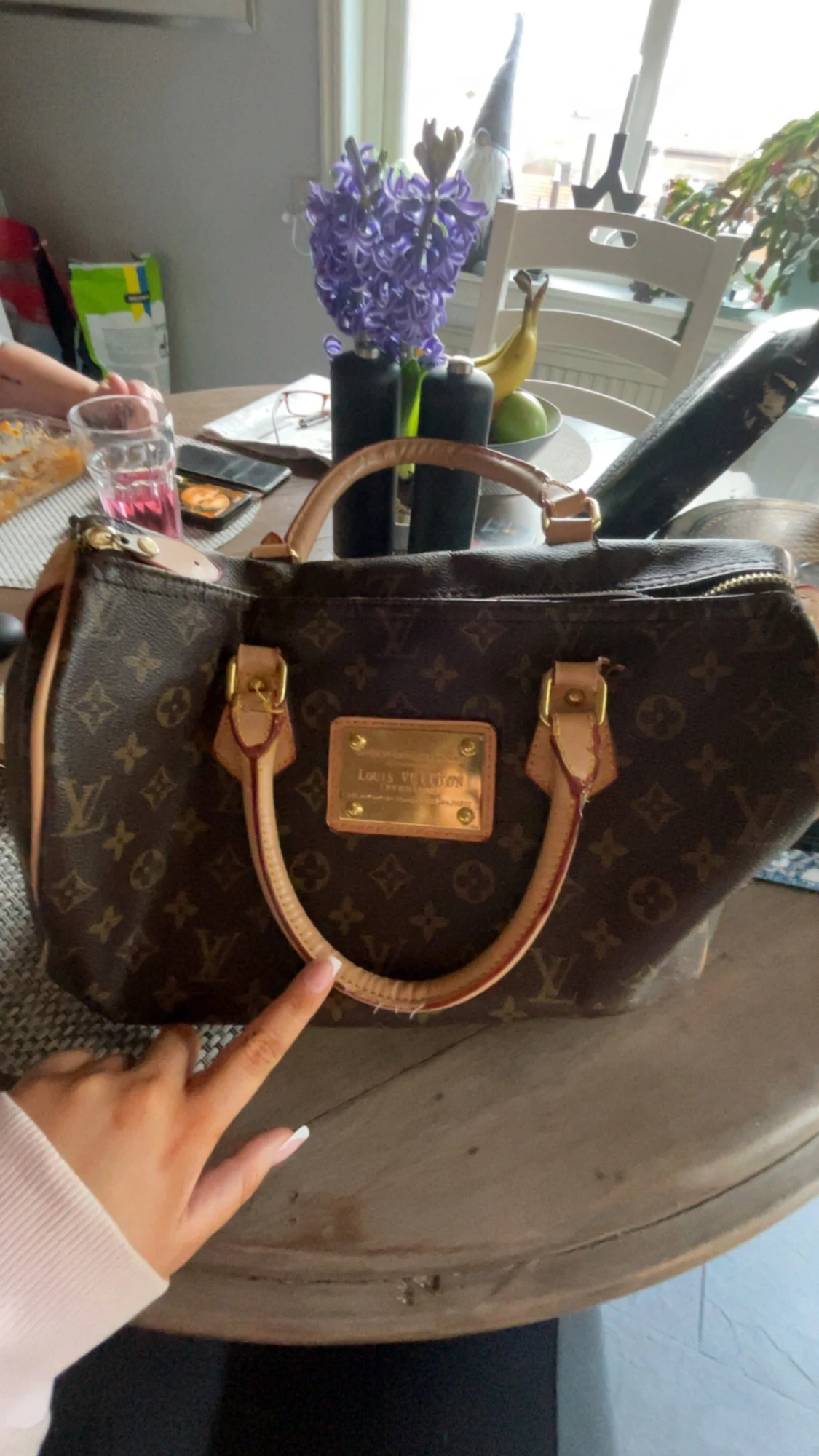 Brun/beige Monogram handväska - 2