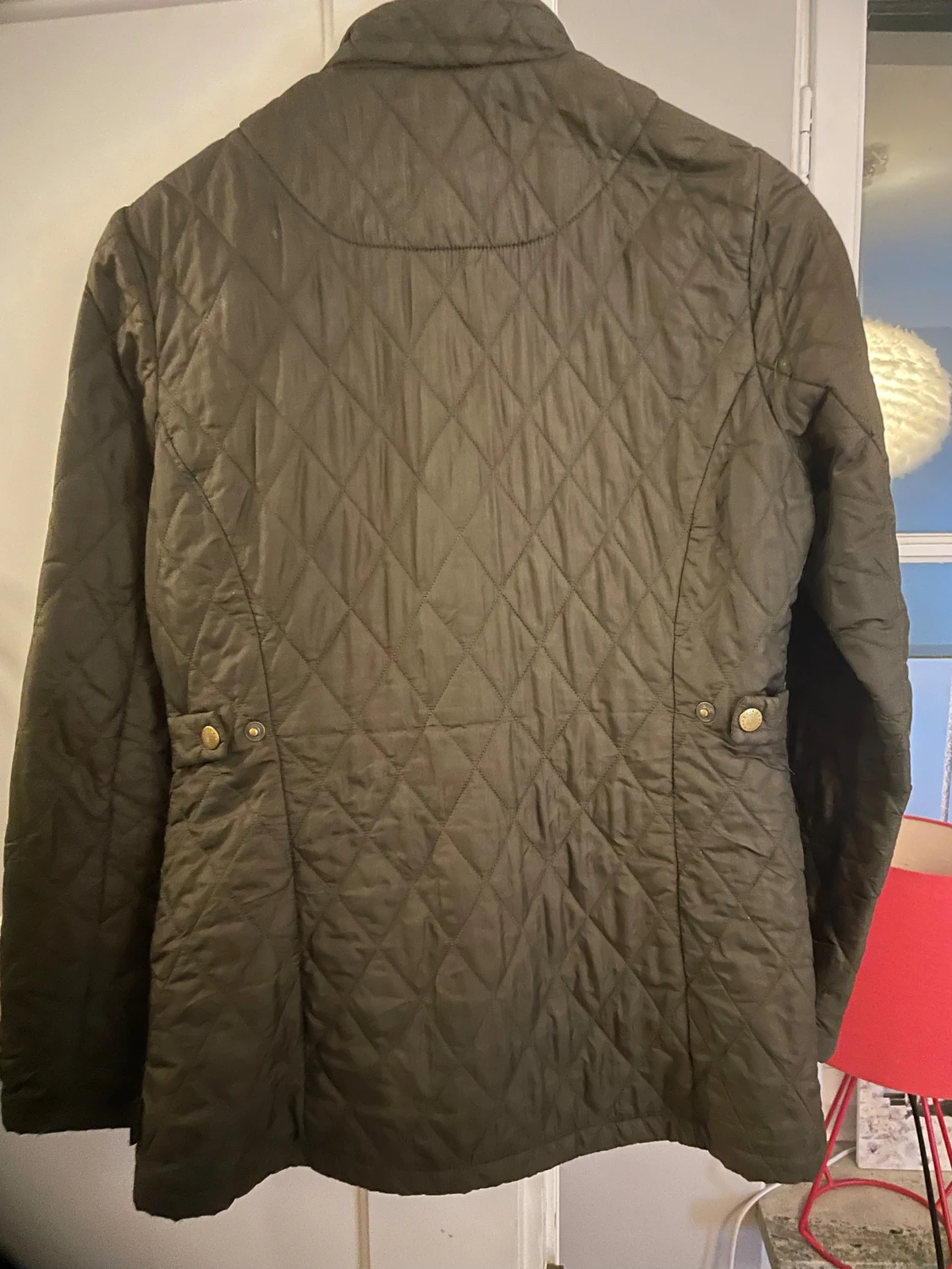 Olivgrön quiltad Barbour jacka - 3