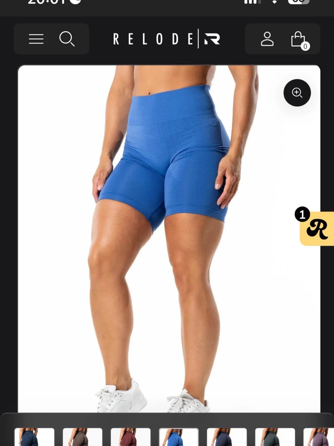 Blå träningstights-shorts från Relode - 1