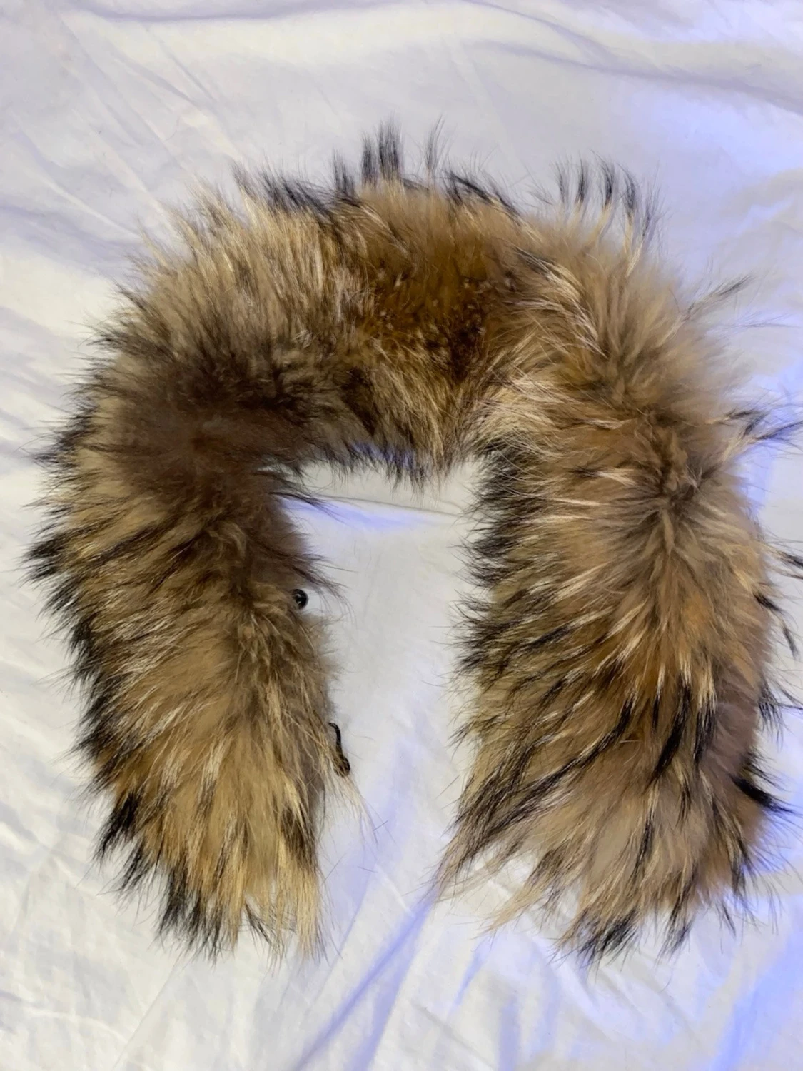 Brun fluffig pälsvästkrage - 1