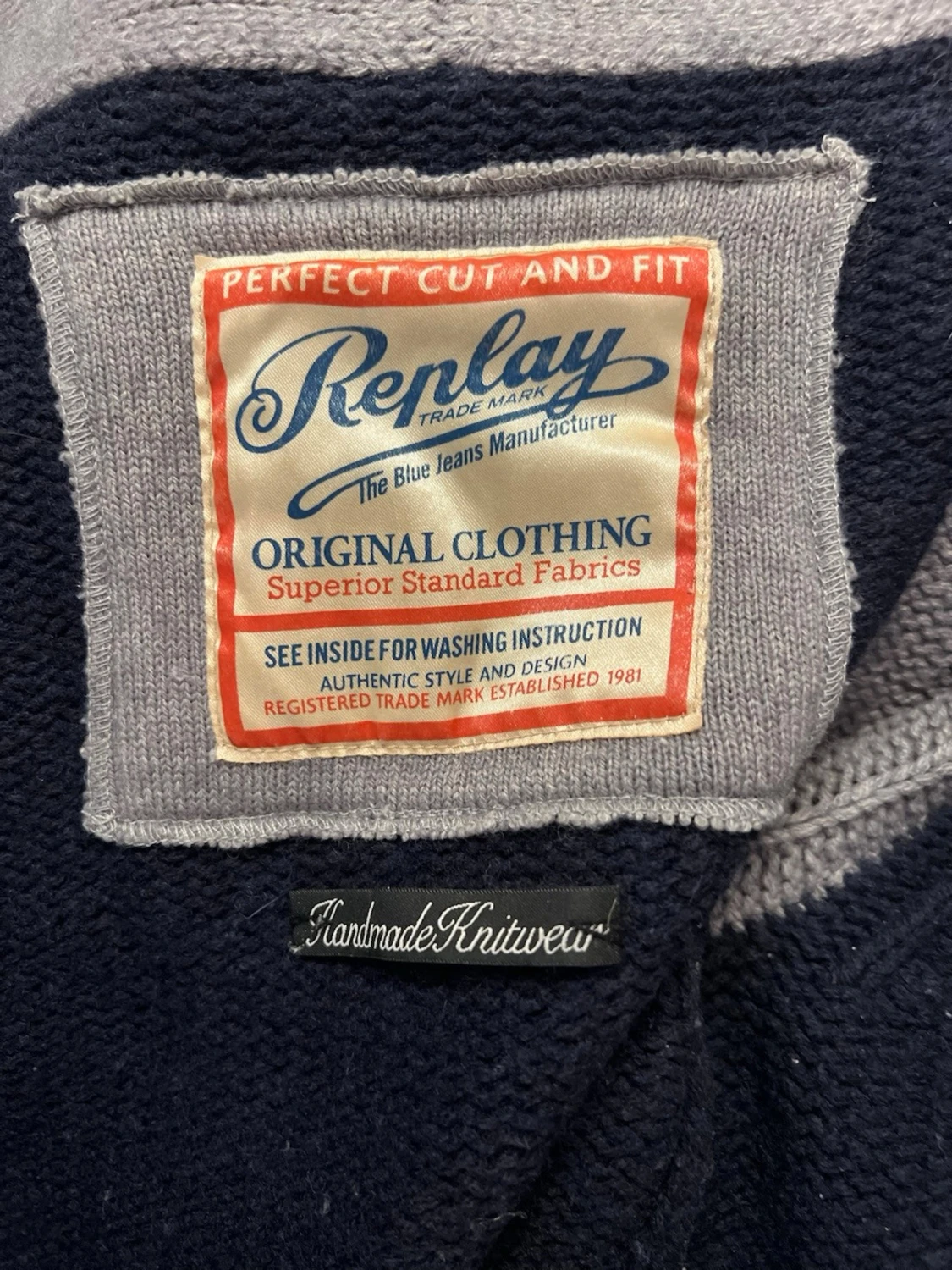 Replay stickad kofta  - 2