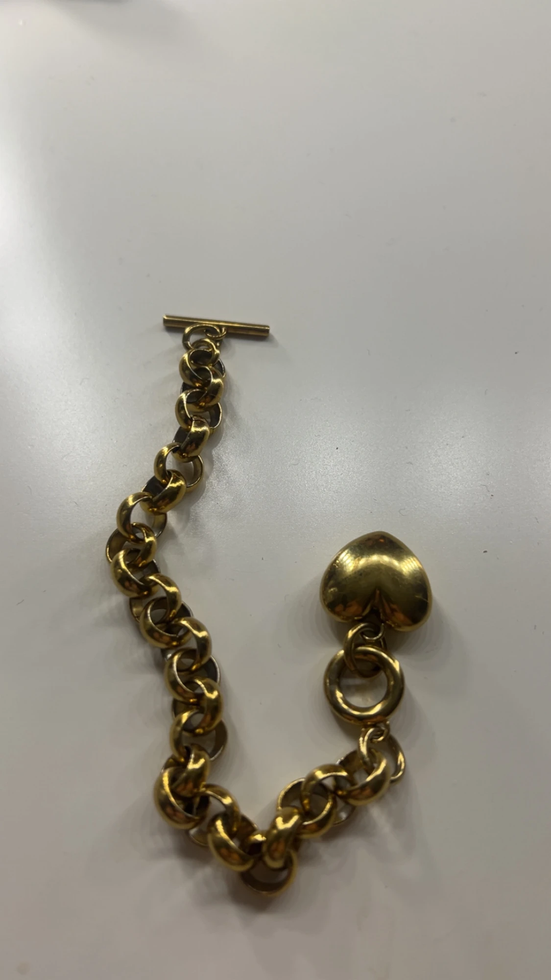 Guldarmband med hjärthänge - 2