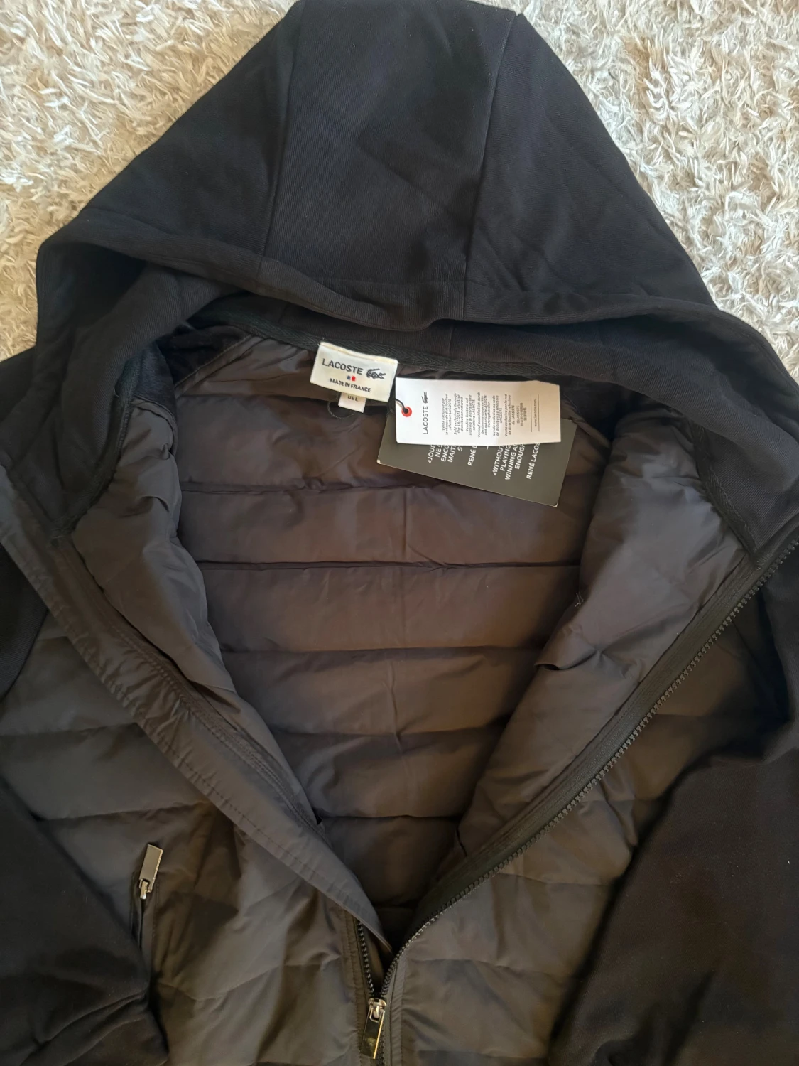 Lacoste svart hybrid jacka  - 1