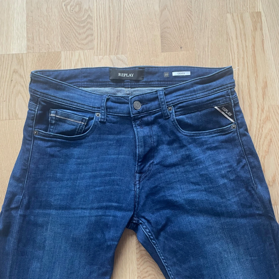 Mörkblå Replay Grover jeans W30 L32 - 1