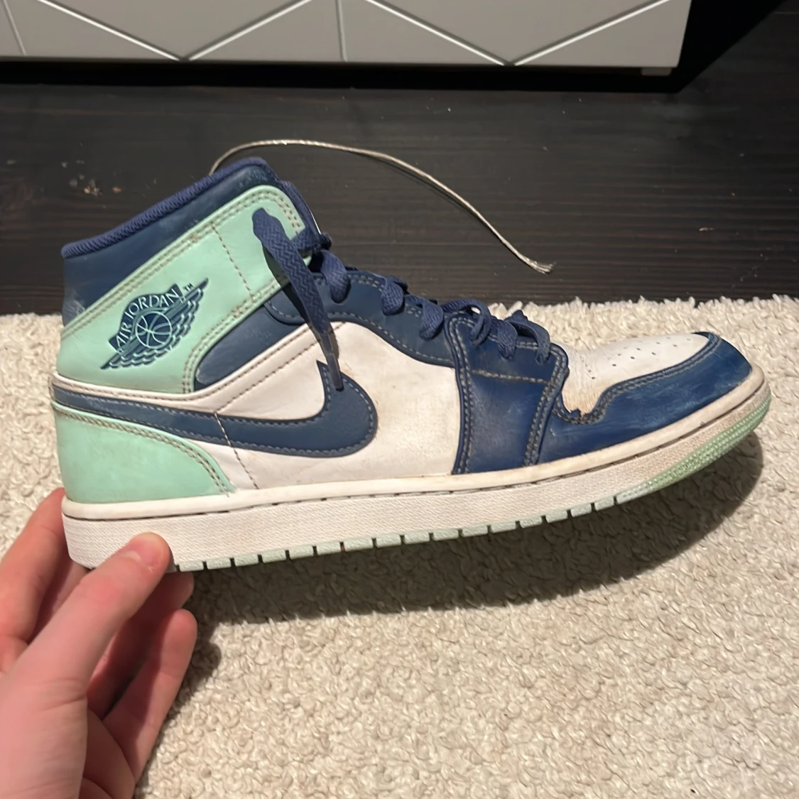 Air jordan 1 mid Mystic Navy blue mint - 2