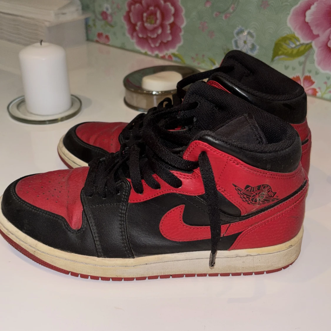 Nike Air Jordan 1 Bred Svart/Röd - 3