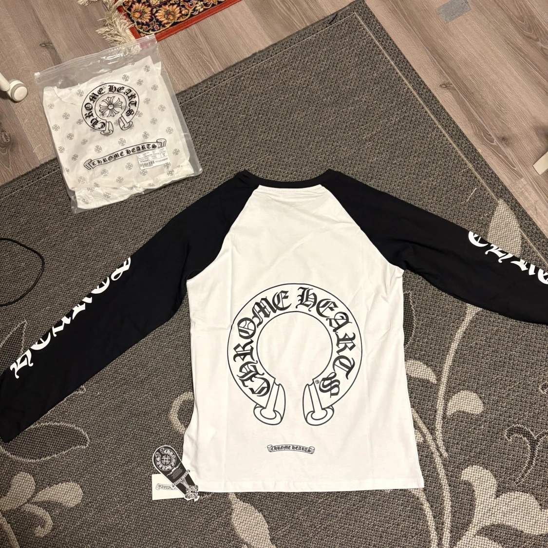 Chrome Hearts svartvit långärmad tröja - 1