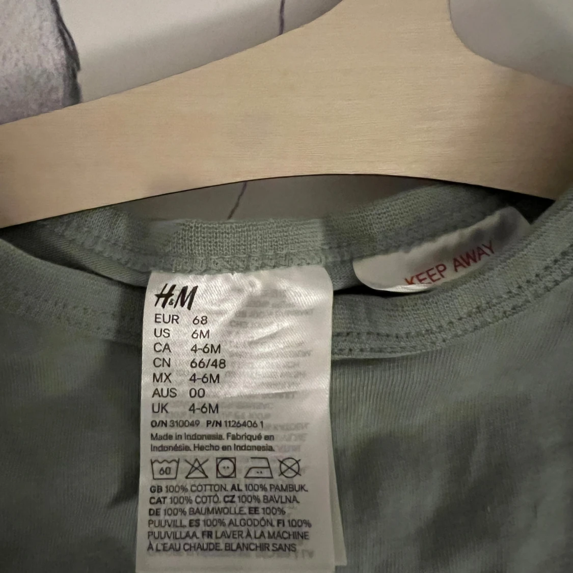 Tre bebis jumpsuit från H&M, strl 68 - 1