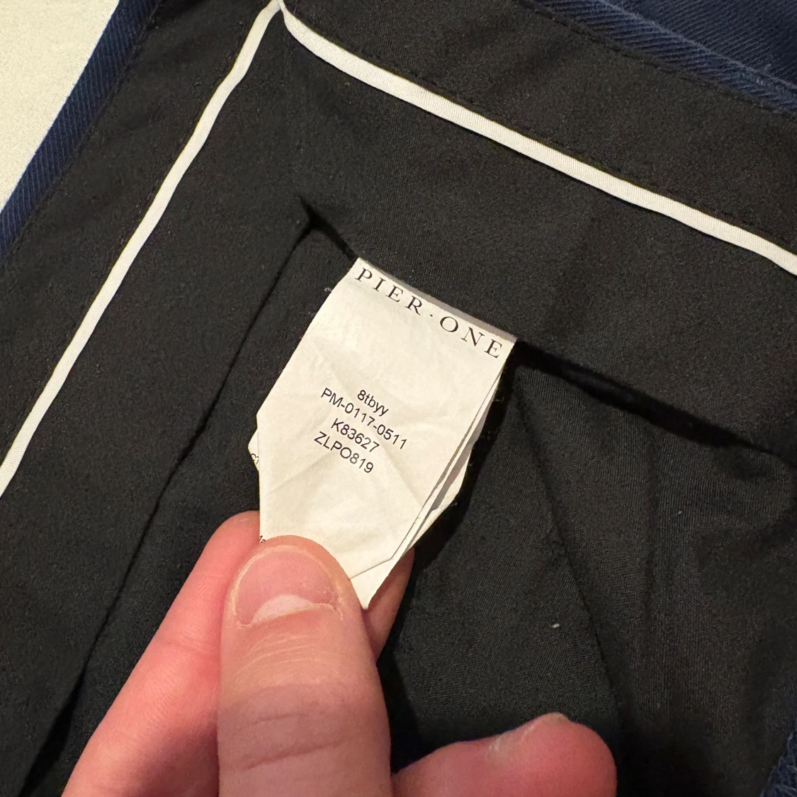 Mörkblå chinos Pier One, strl 46 - 3