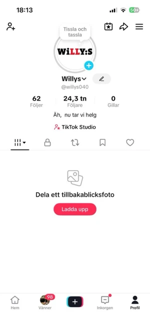 Tiktok konto säljes - Säljer mitt gamla tiktok konto som jag bland annat använde under äh, nu tar vi helg perioden. Om du vill ta över mitt konto och få epost och lösenord så hittar vi ett rimligt pris och betalningen görs via paypal då kontot inte ska skickas iväg någonstans. 