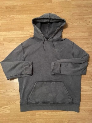 Grå Axel Arigato hoodie  - Snygg hoodie med ryggtryck, har en liten slitning vid luvan annars är den bra, hör av er vid frågor. Pris kan diskuteras!