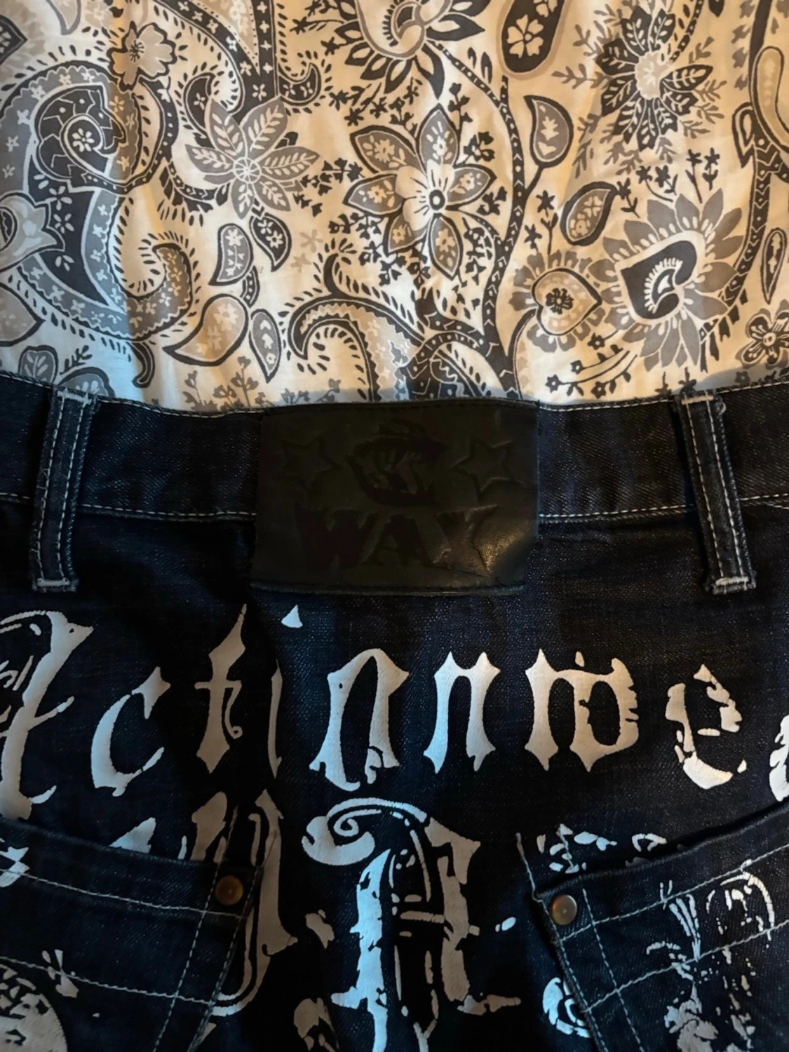 Wax jeans med tryck - 3