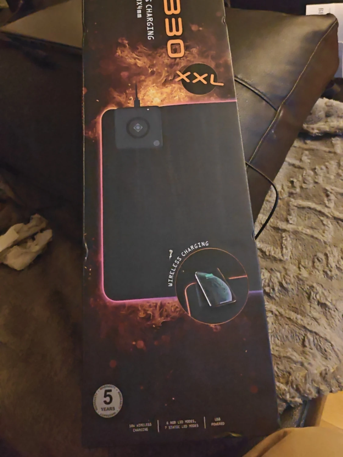 GAM-144 RGB Mousepad XXL Wireless Charging