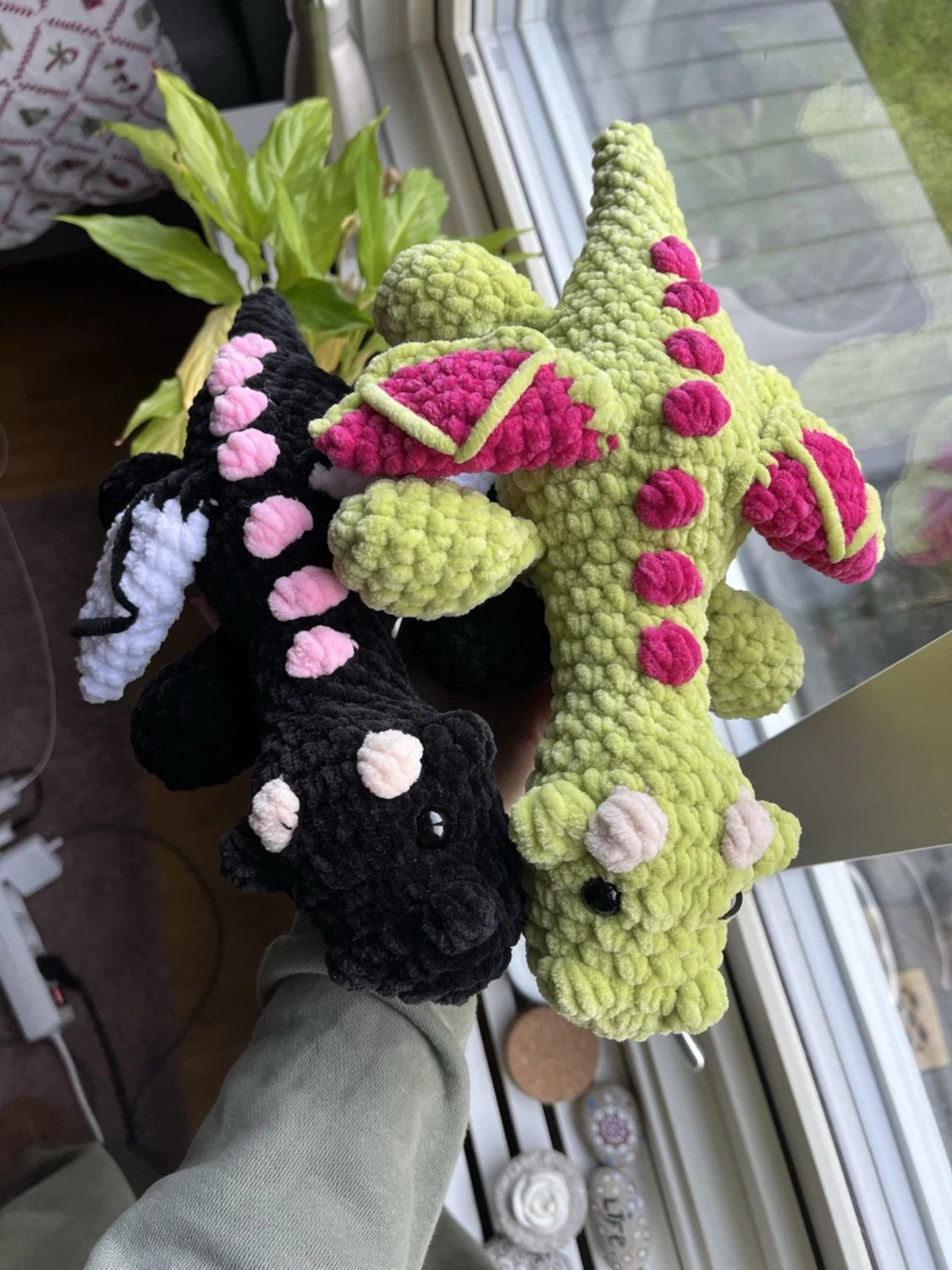 Virkad limegrön drake  - 3