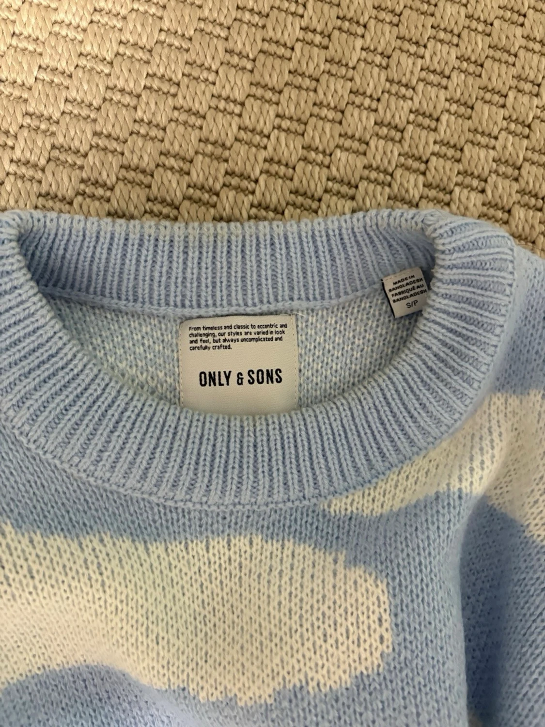 Blåvit stickad tröja Only & Sons - 1